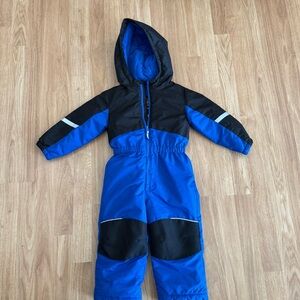 EUC Toddler Boy’s One Pice Snowsuit - Blue/Black - Size 3T
